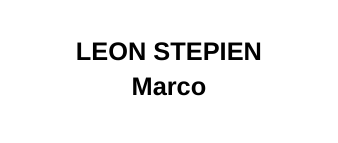 LEON STEPIEN Marco